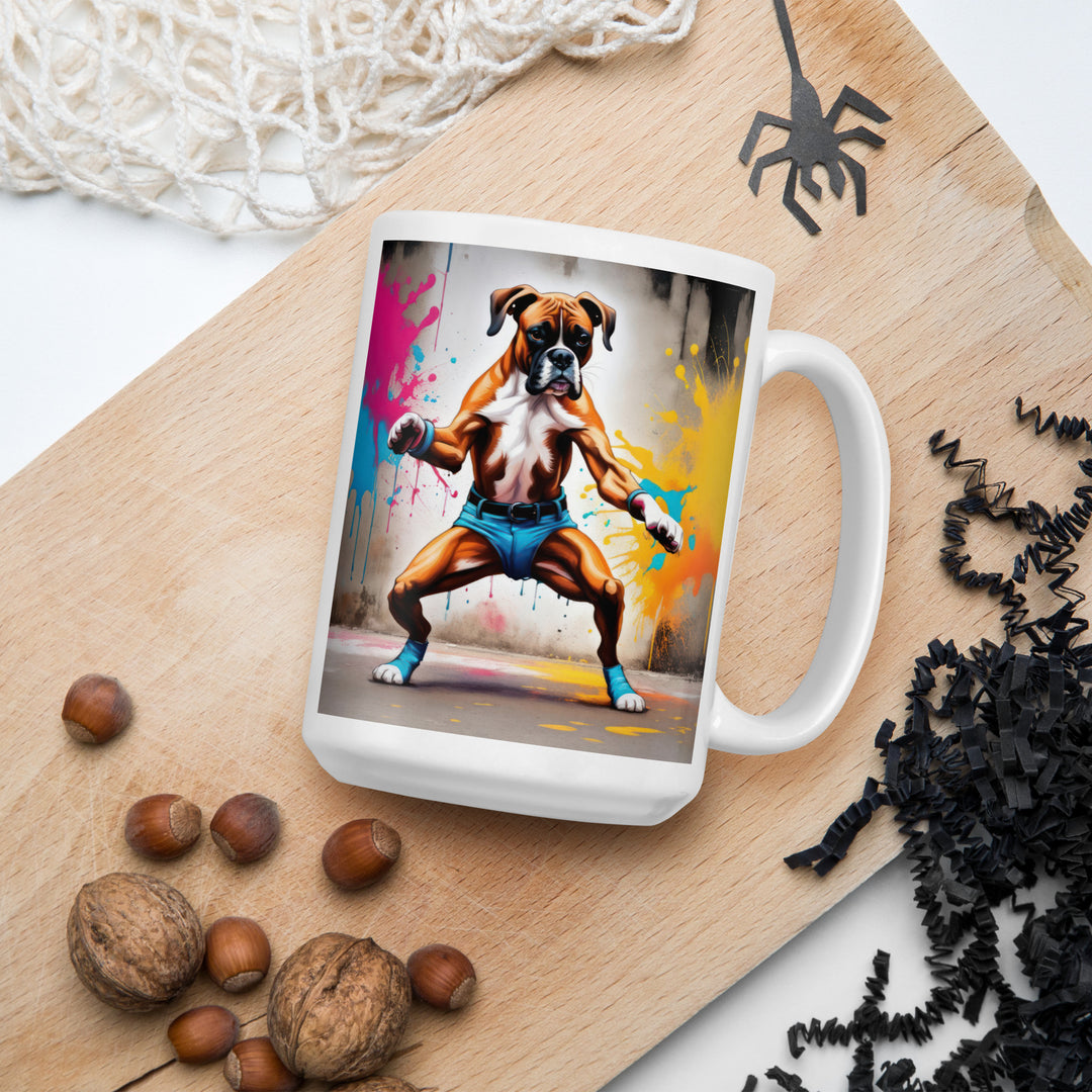 Boxer- White glossy mug v3