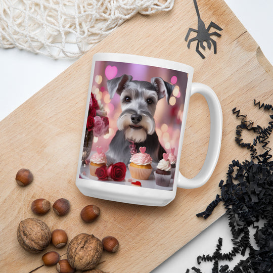 Miniature Schnauzer Romantic- White glossy mug v2