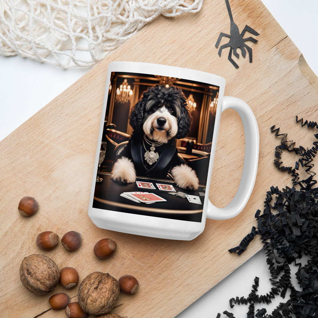 Bernedoodle General- White glossy mug v7