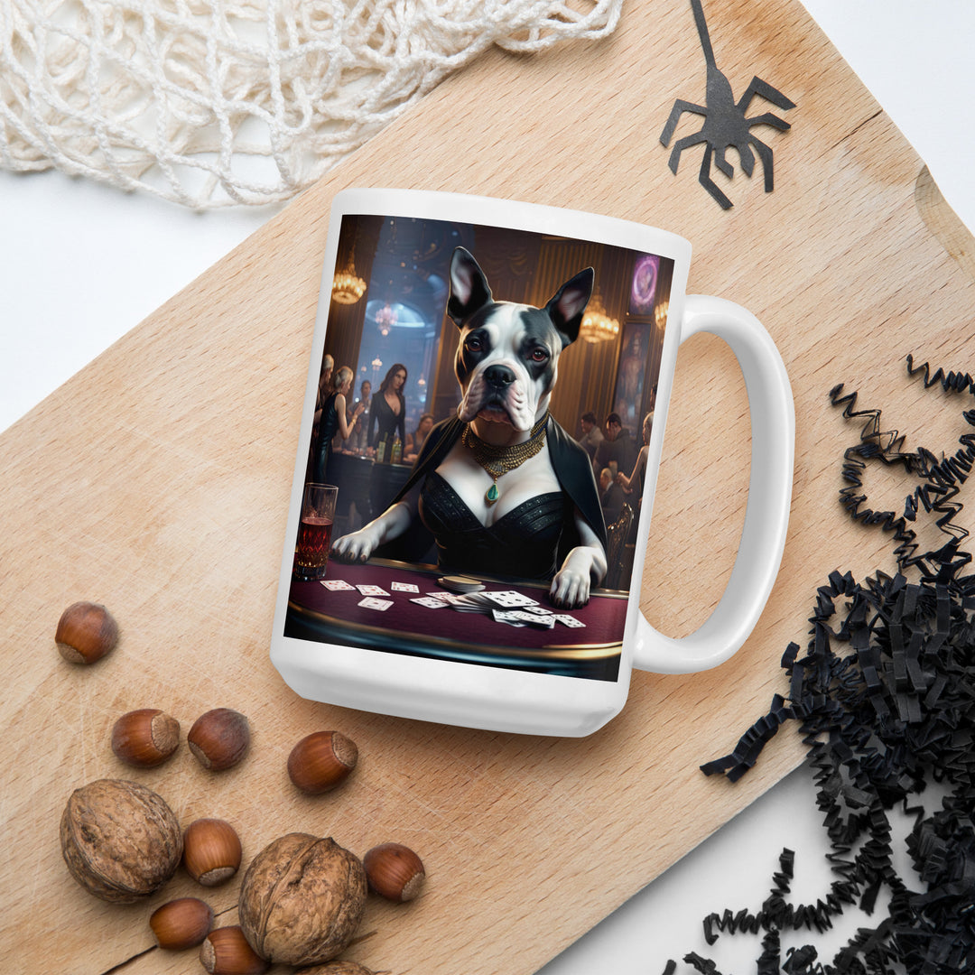 Catahoula Bulldog General- White glossy mug v9