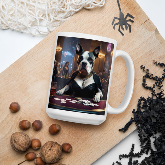 Catahoula Bulldog General- White glossy mug v9