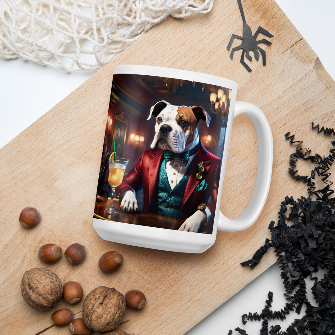 Catahoula Bulldog General- White glossy mug v10