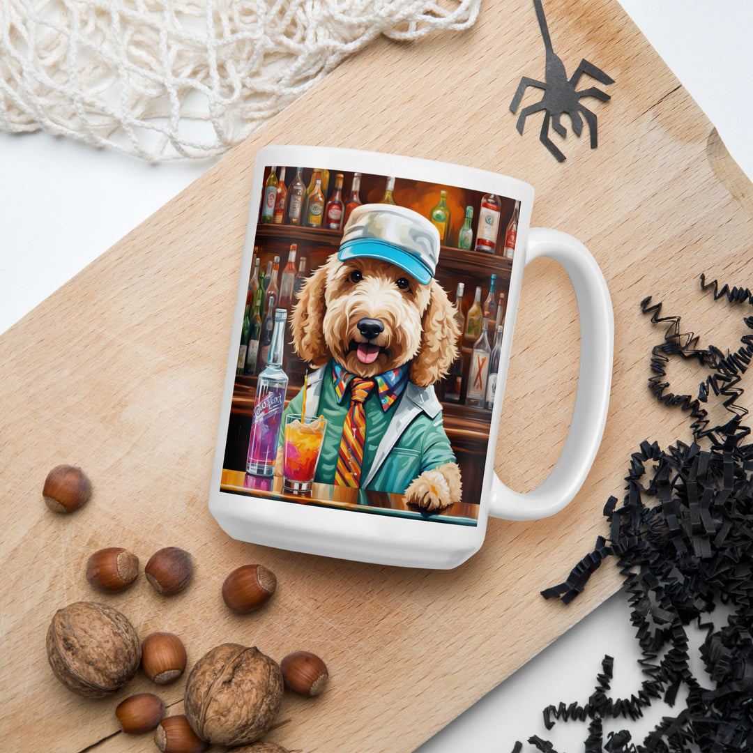 Goldendoodle- White glossy mug v8