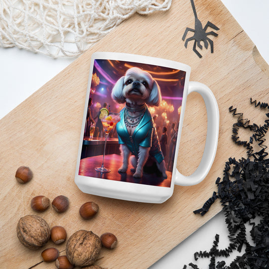 Pugapoo General- White glossy mug v2