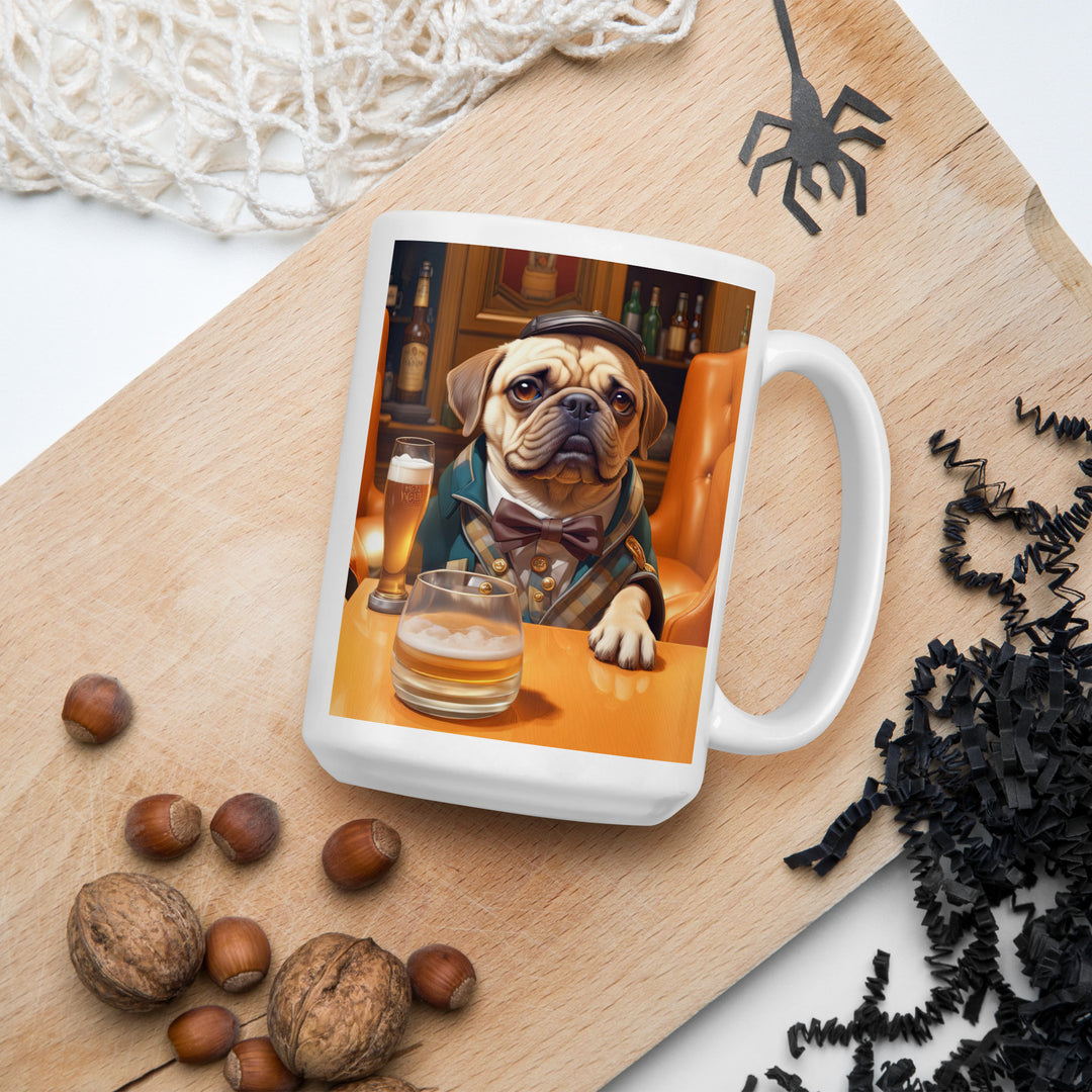 Puggle General- White glossy mug v2