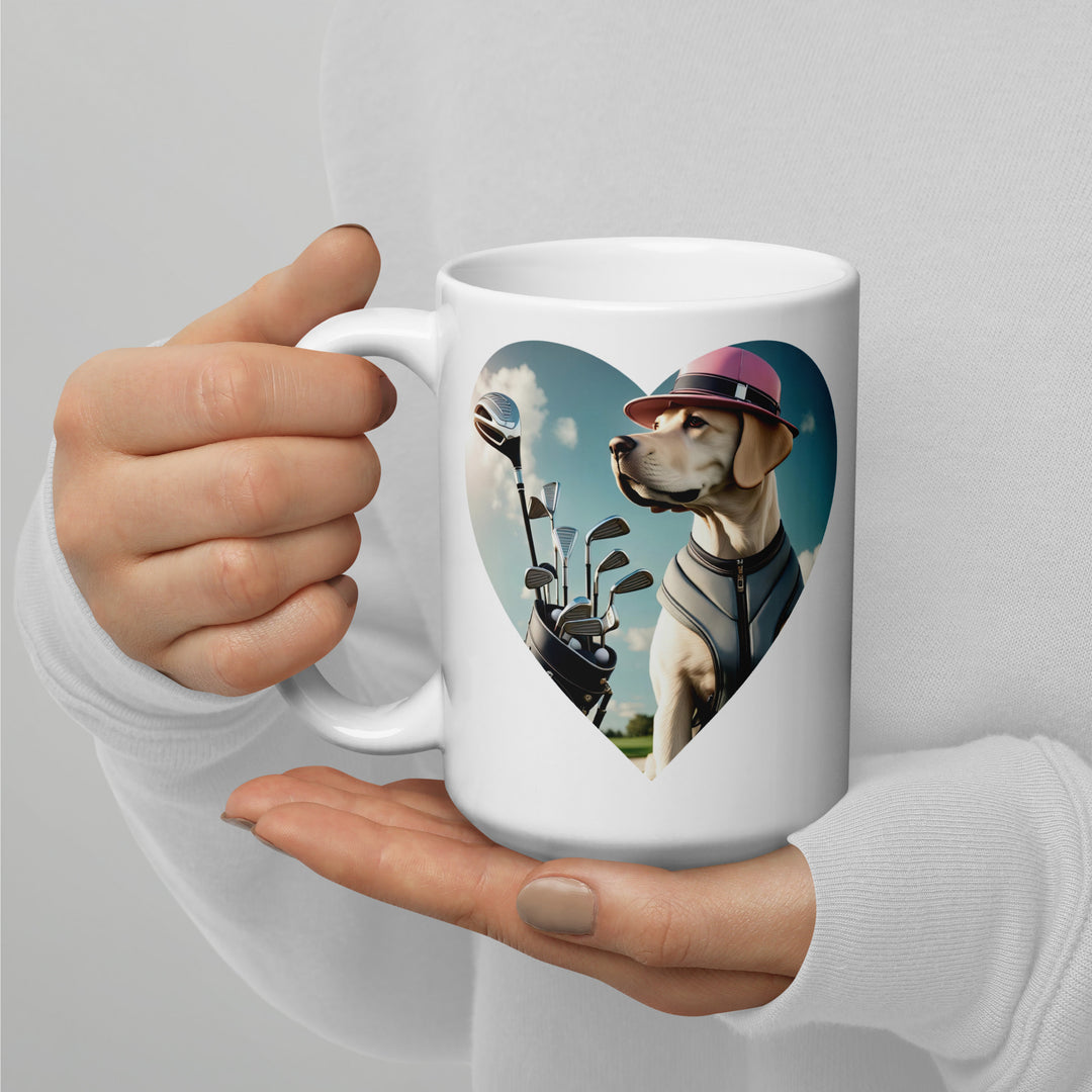 White glossy mug-Labrador Retriever V6