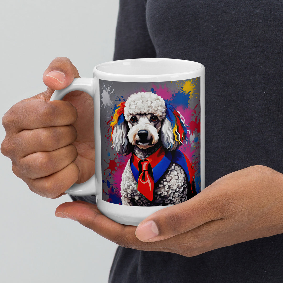 Poodle- White glossy mug