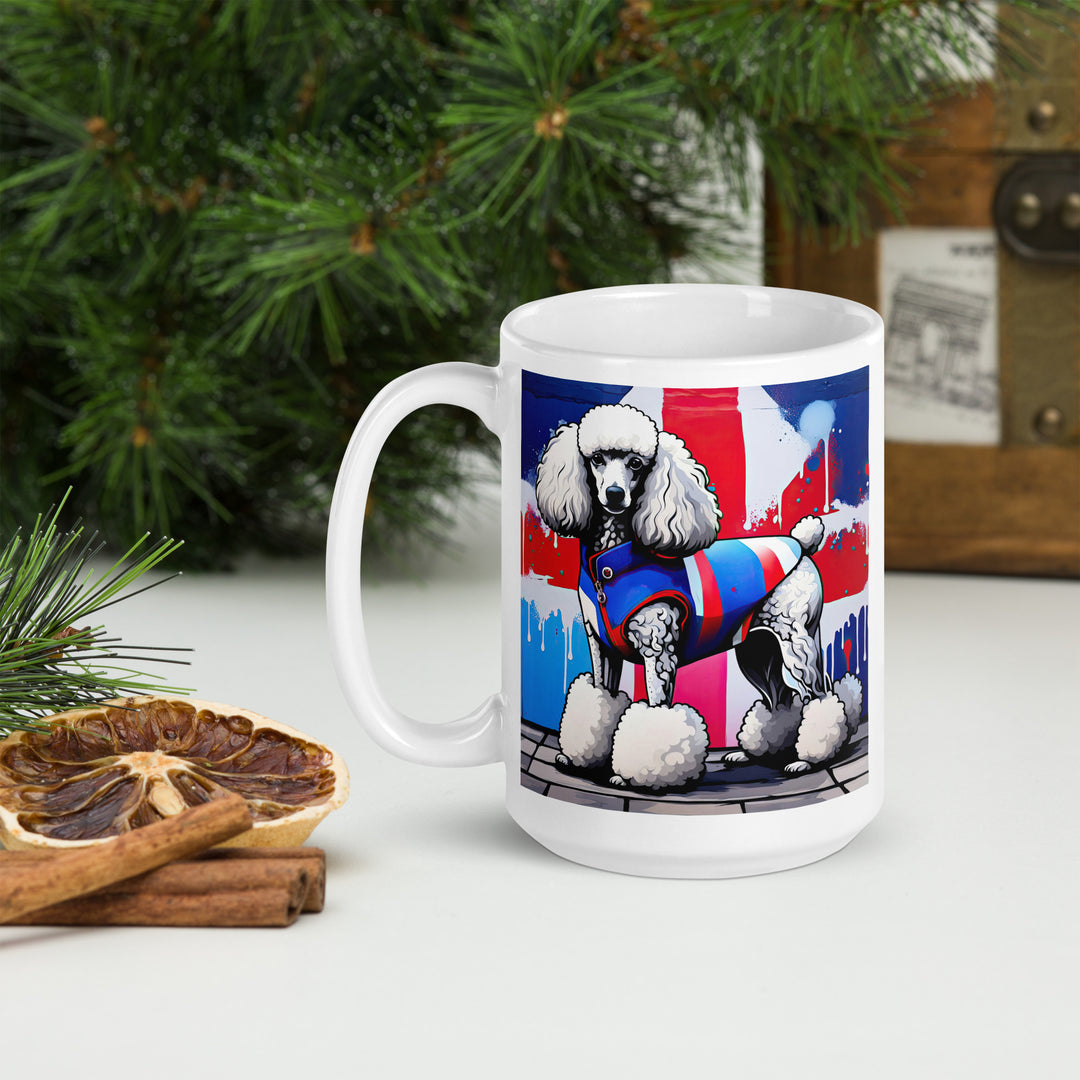 Poodle- White glossy mug v2
