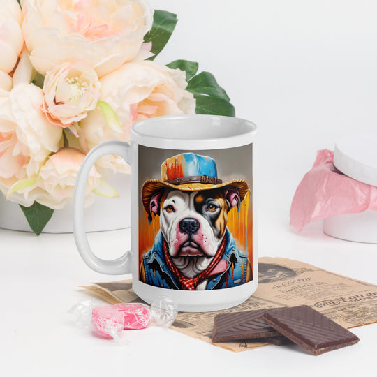 American Bulldog- White glossy mug v2