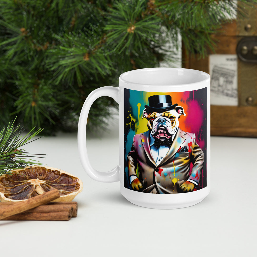 Bulldog- White glossy mug v3