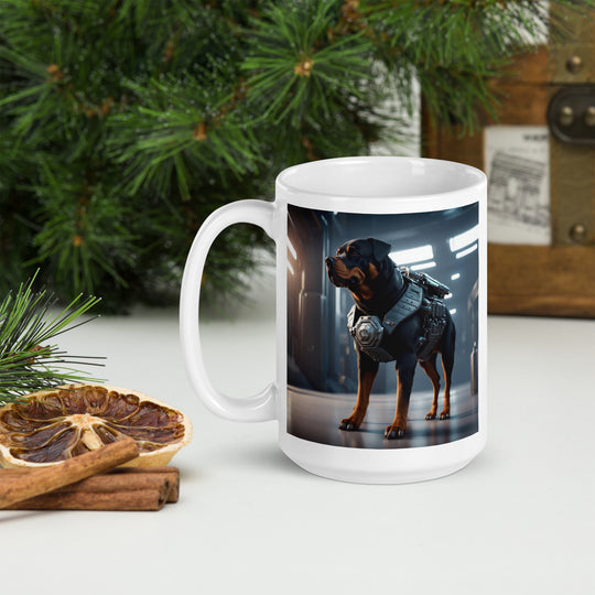 Rottweiler- White glossy mug v4