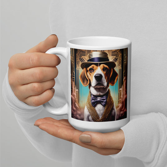 Beagle- White glossy mug v4