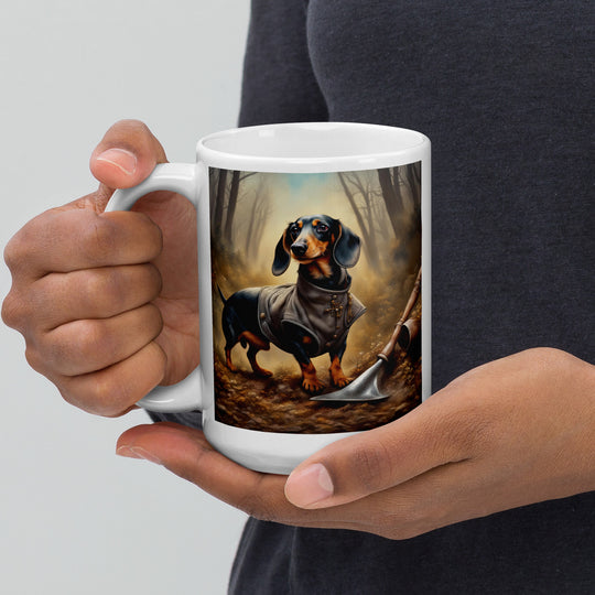 Dachshund- White glossy mug v5