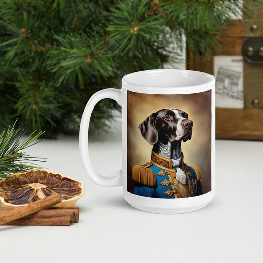 German Shorthaired Pointer- White glossy mug v2