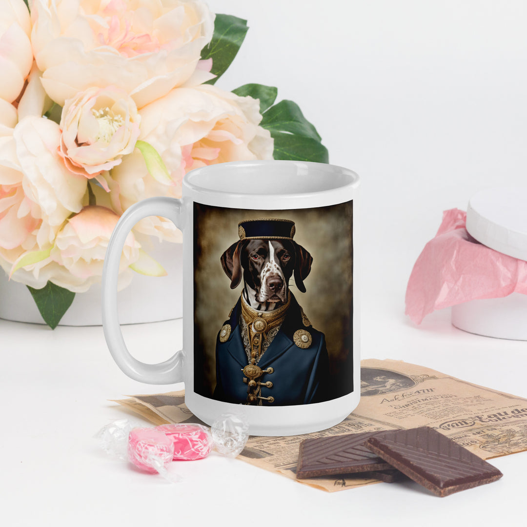 German Shorthaired Pointer- White glossy mug v3