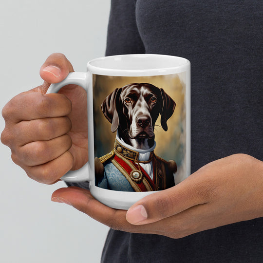 German Shorthaired Pointer- White glossy mug v4