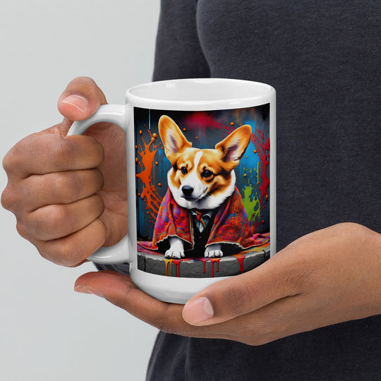 Pembroke Welsh Corgi- White glossy mug v3