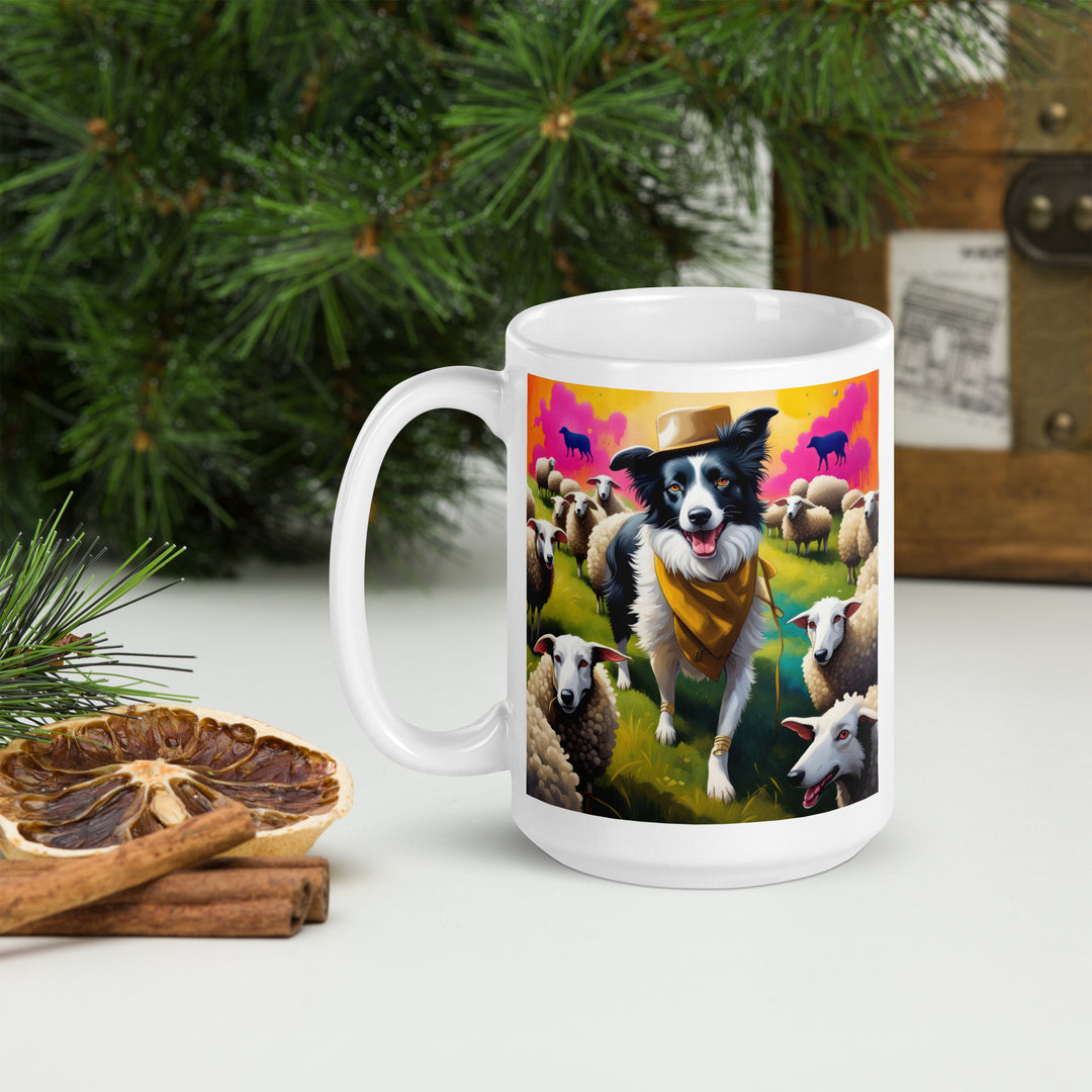 Australian Shepherd- White glossy mug v2