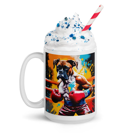 Boxer- White glossy mug v4