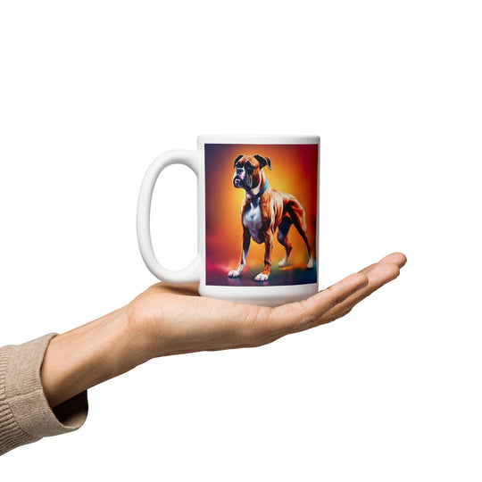 Boxer- White glossy mug v5