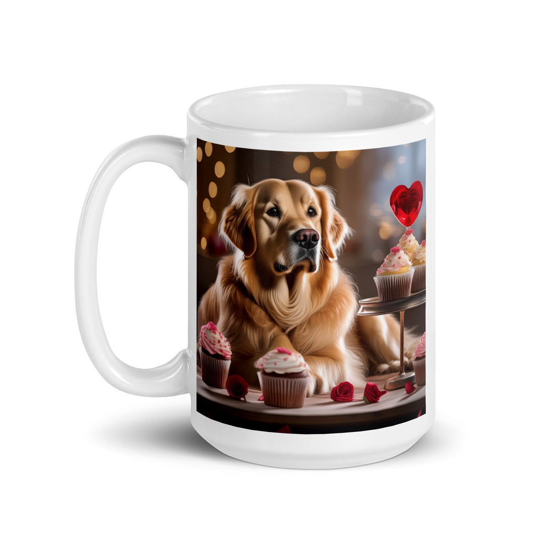 Golden Retriever Romantic- White Glossy v3