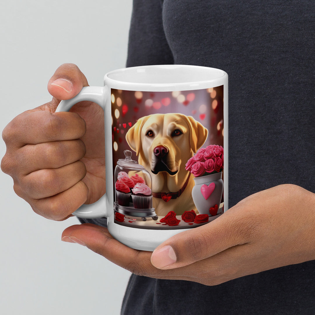 Labrador Retriever Romantic- White glossy mug v2