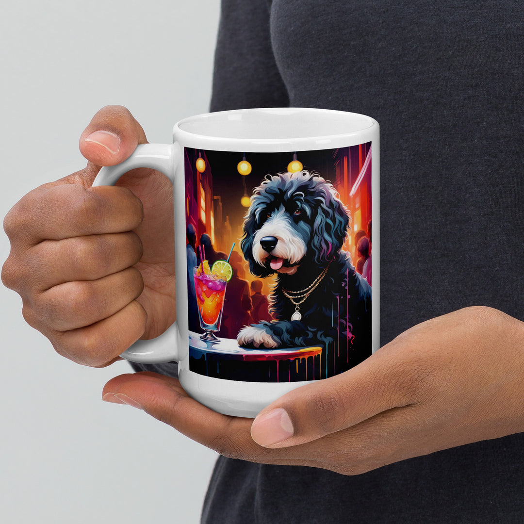 Bernedoodle General- White glossy mug v4