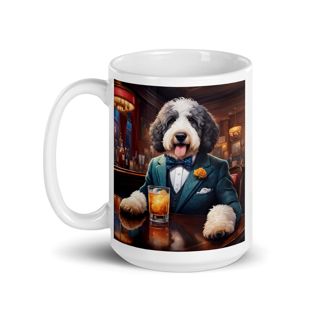 Bernedoodle General- White glossy mug v9