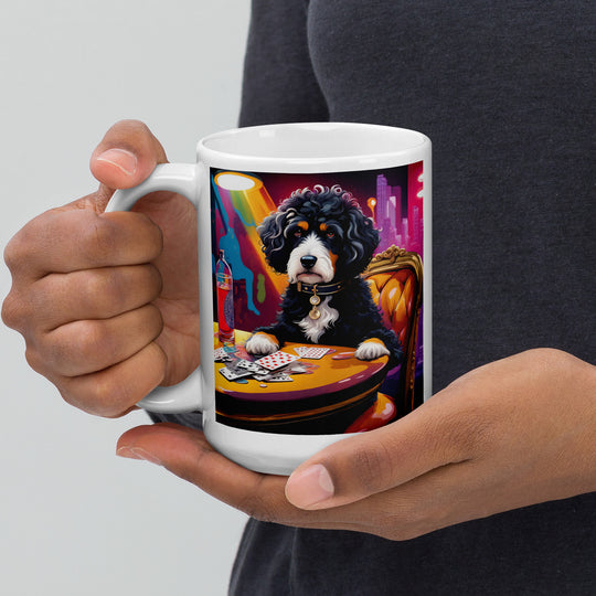 Bernedoodle General- White glossy mug v14