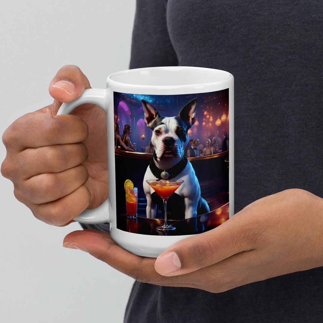 Catahoula Bulldog General- White glossy mug v8