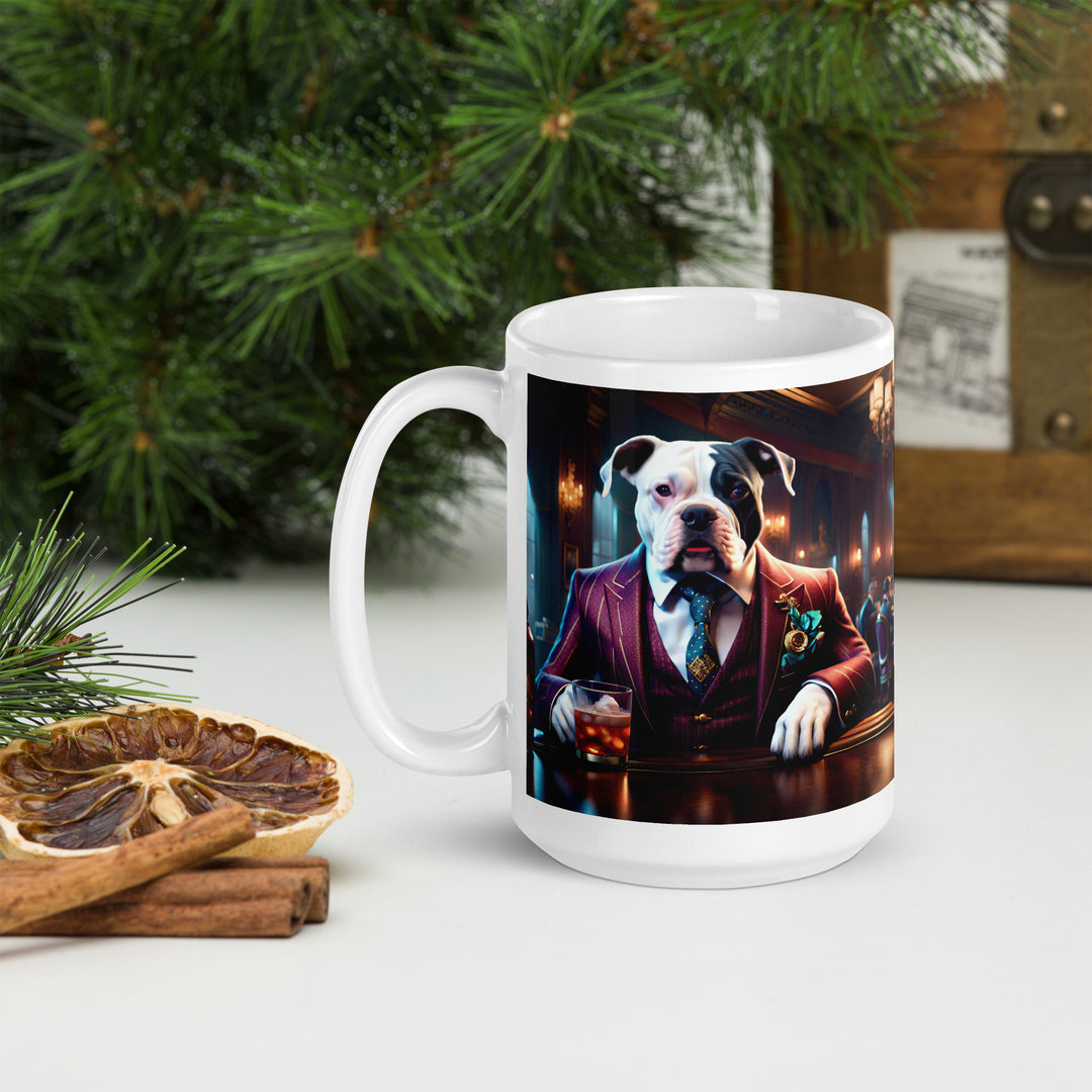 Catahoula Bulldog General- White glossy mug v11