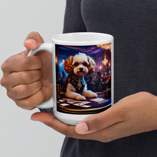 Cavapoo General- White glossy mug v29