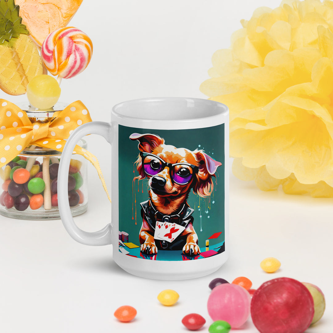 Chiweenie General- White glossy mug v8