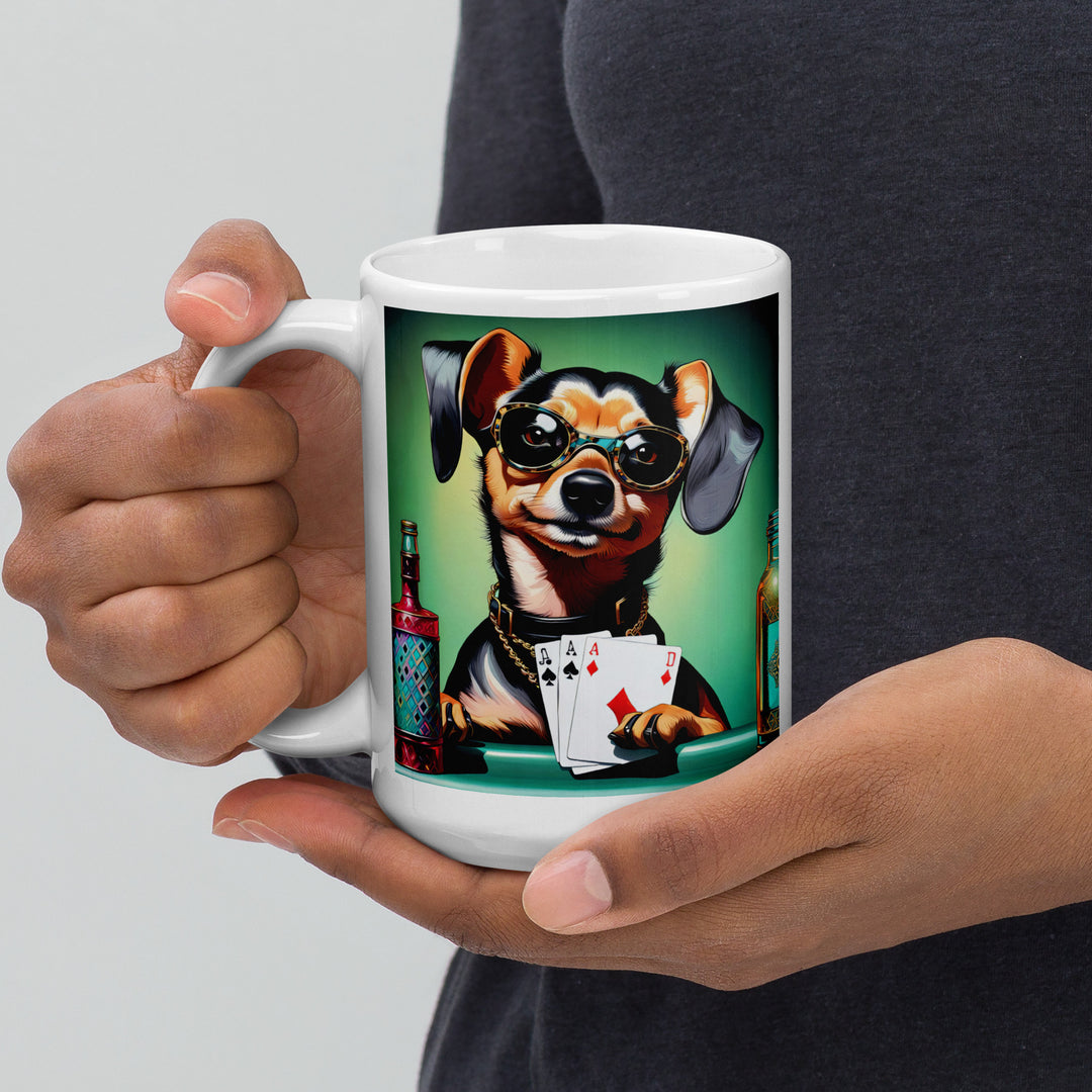 Chiweenie General- White glossy mug v13