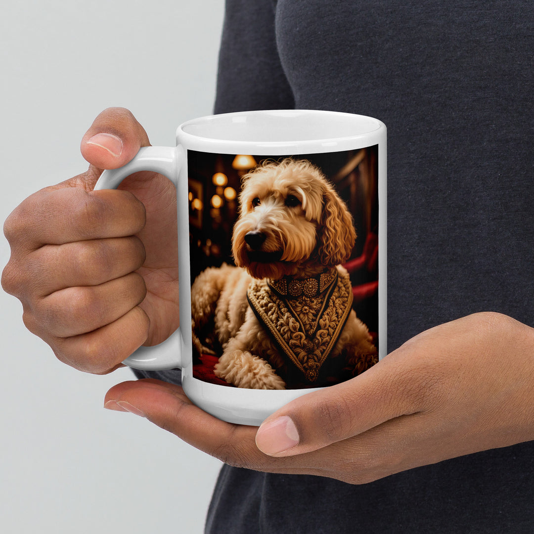 Goldendoodle- White glossy mug v13