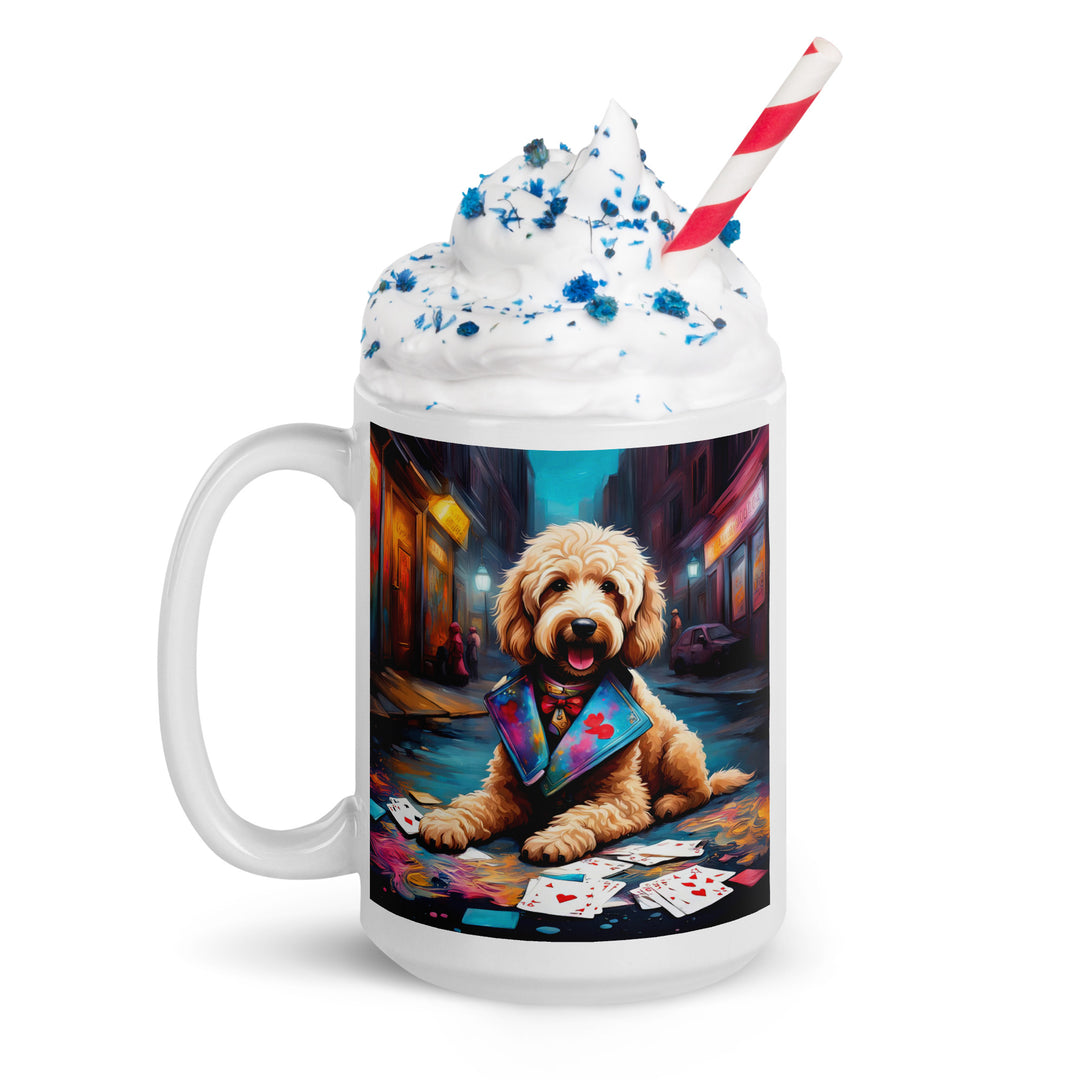 Goldendoodle- White glossy mug v19