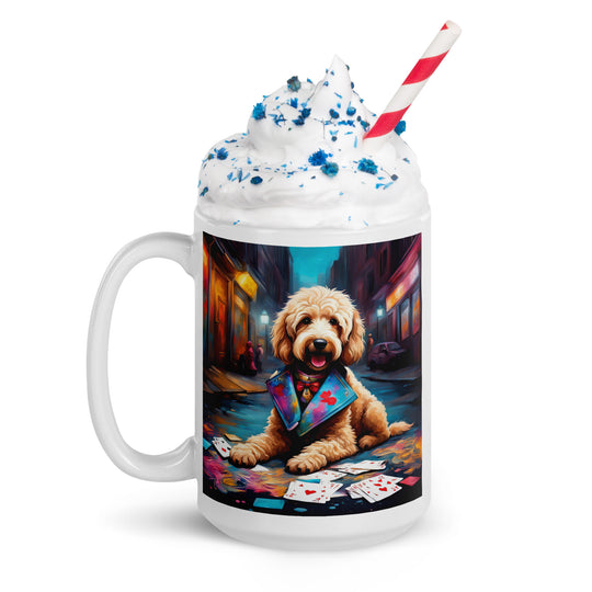 Goldendoodle- White glossy mug v19