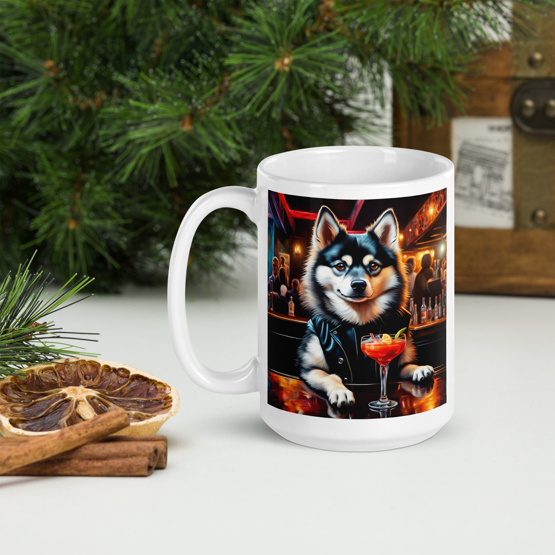 Pomsky General- White glossy mug v2