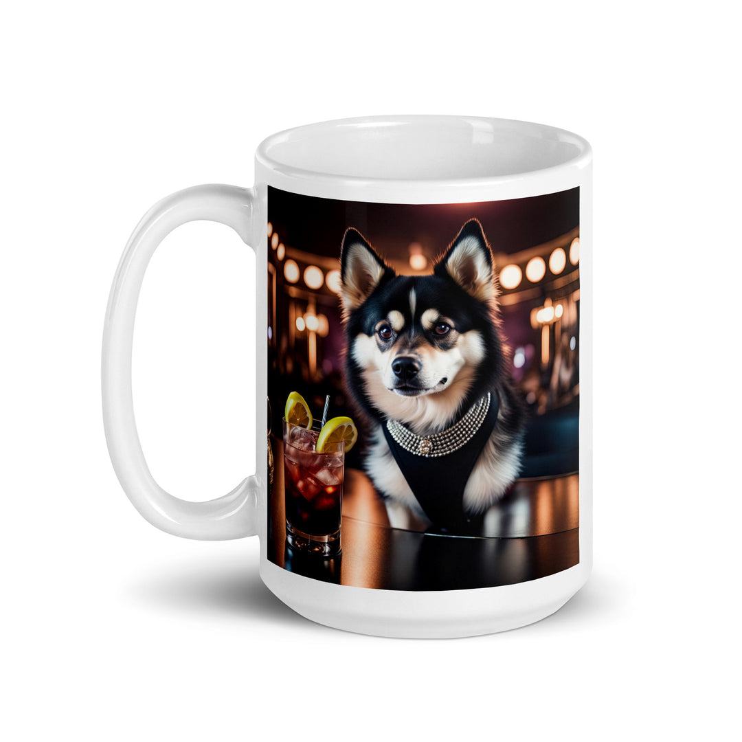 Pomsky General- White glossy mug v3