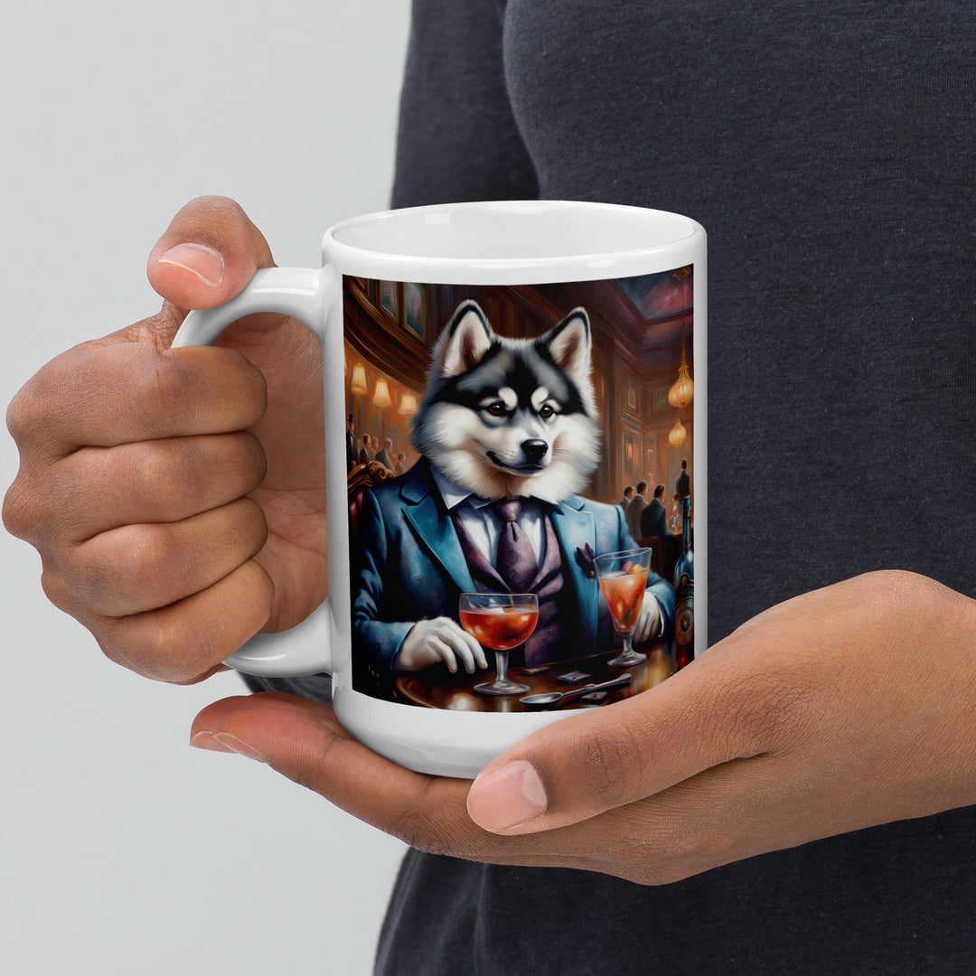 Pomsky General- White glossy mug v8