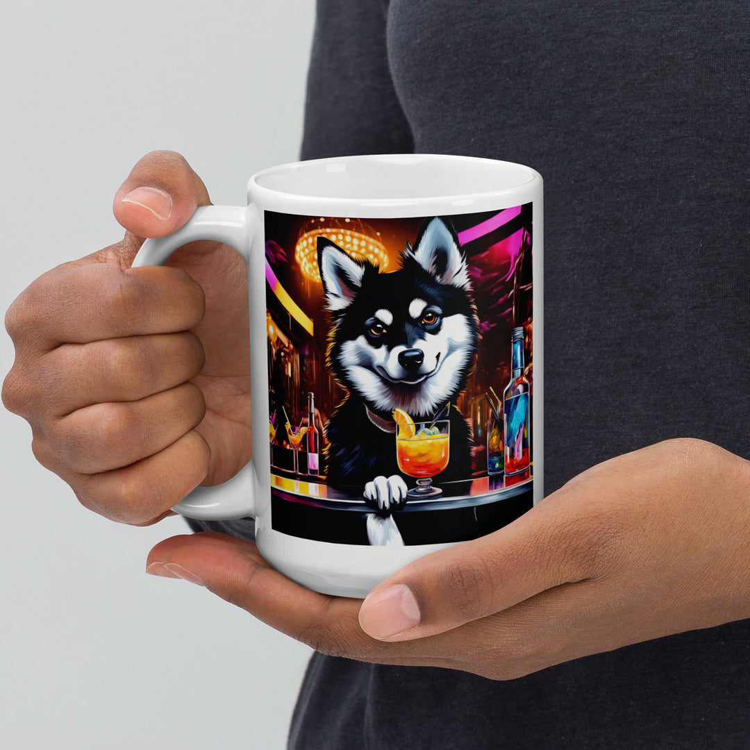 Pomsky General- White glossy mug v9