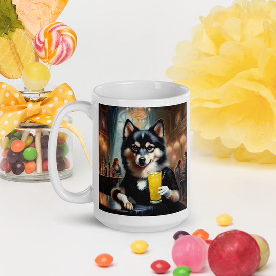 Pomsky General- White glossy mug v14