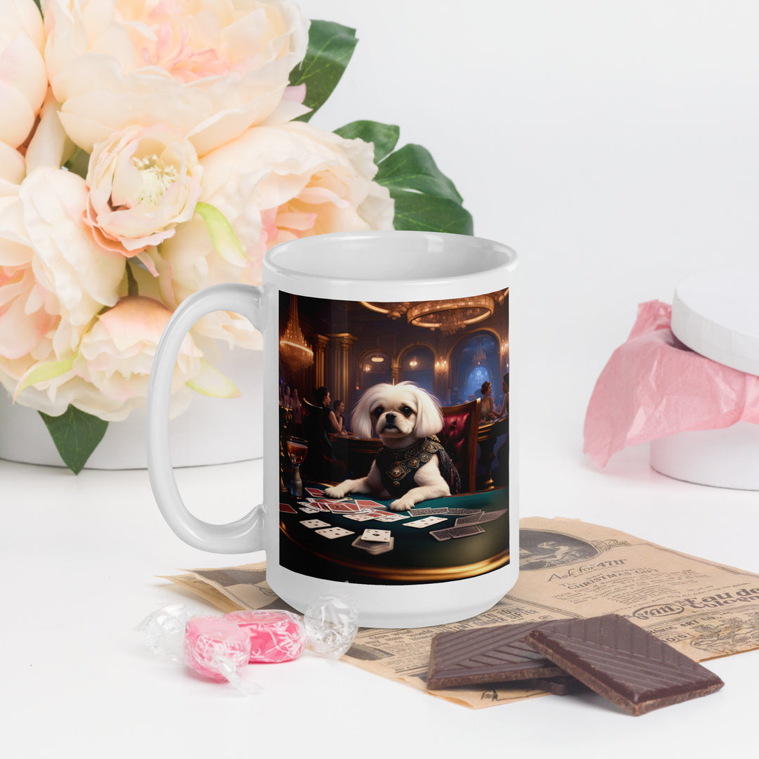 Pugapoo General- White glossy mug v3