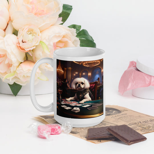 Pugapoo General- White glossy mug v3