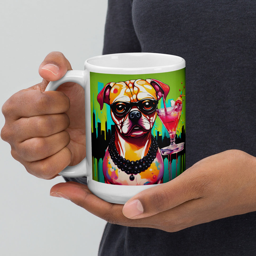 Puggle General- White glossy mug v4