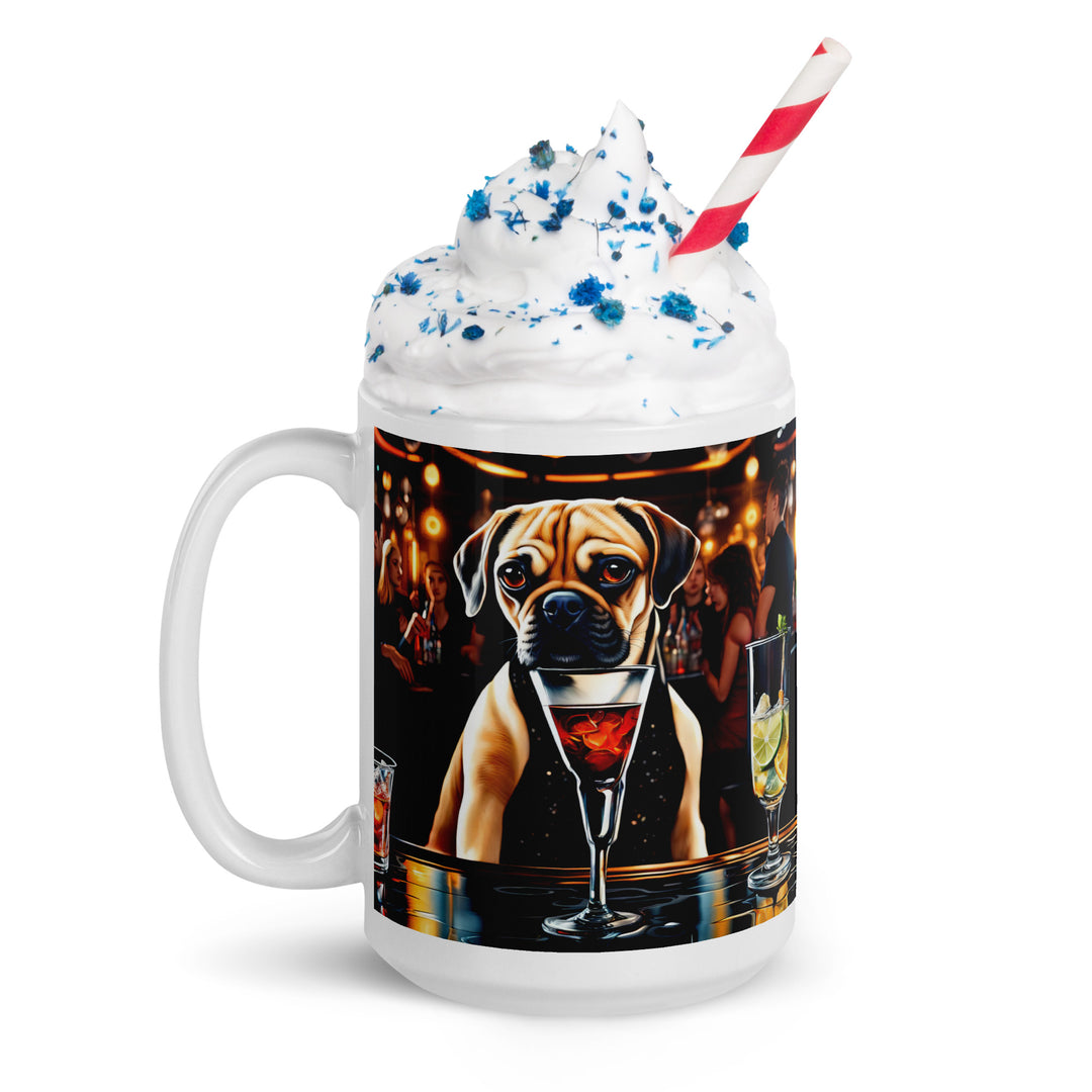 Puggle General- White glossy mug v7