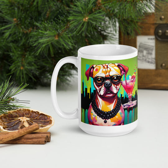 Puggle General- White glossy mug v8