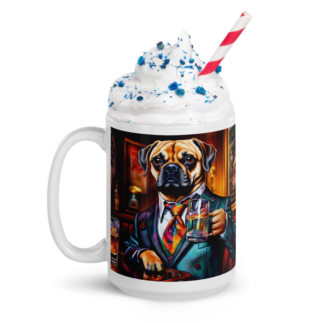 Puggle General- White glossy mug v15