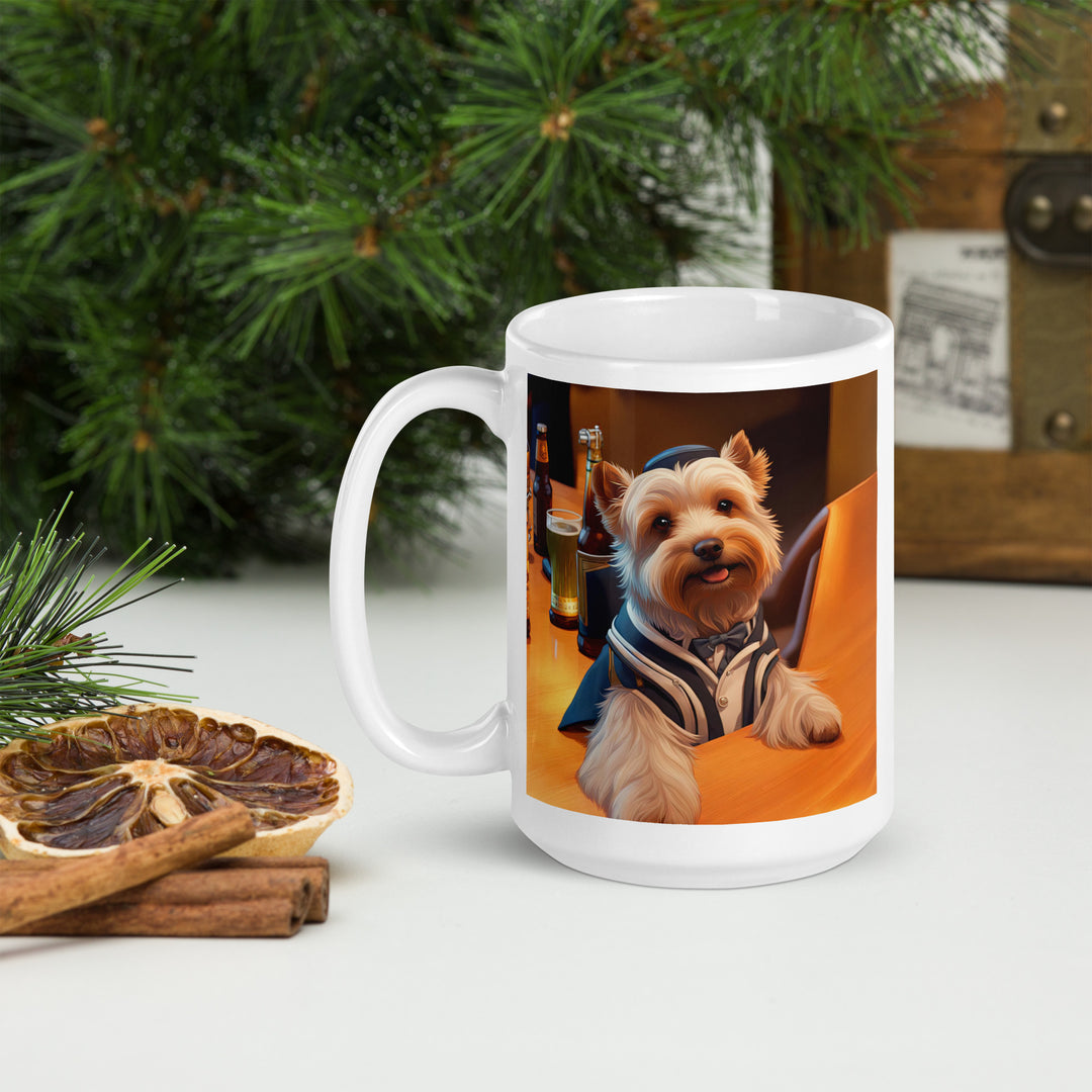 Yorkipoo General- White glossy mug