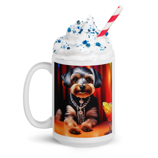 Yorkipoo General- White glossy mug v2